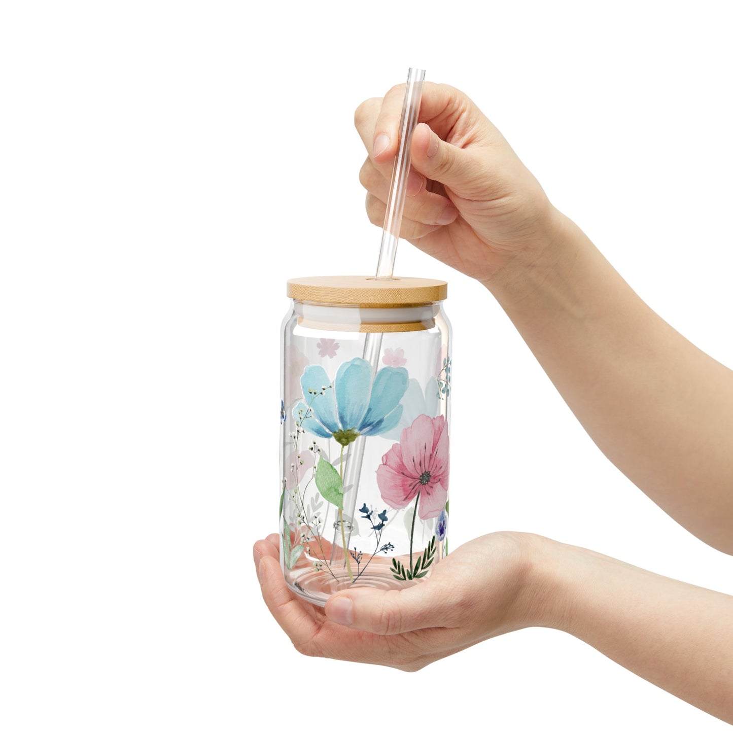 Watercolor Glass Tumbler