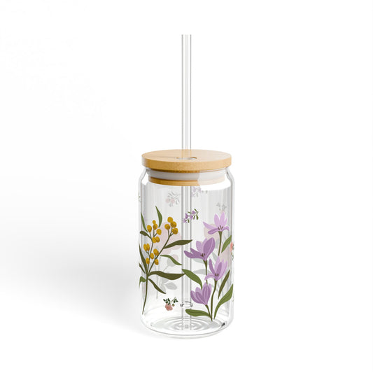 Botanical Bliss Glass Tumbler