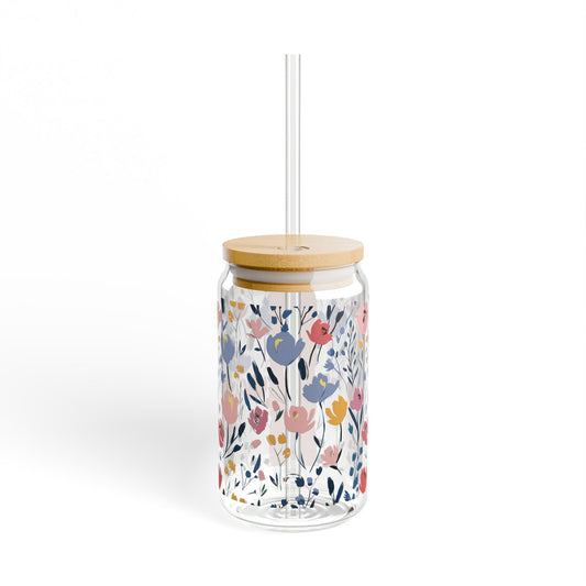 Petals & Poetry Glass Tumbler