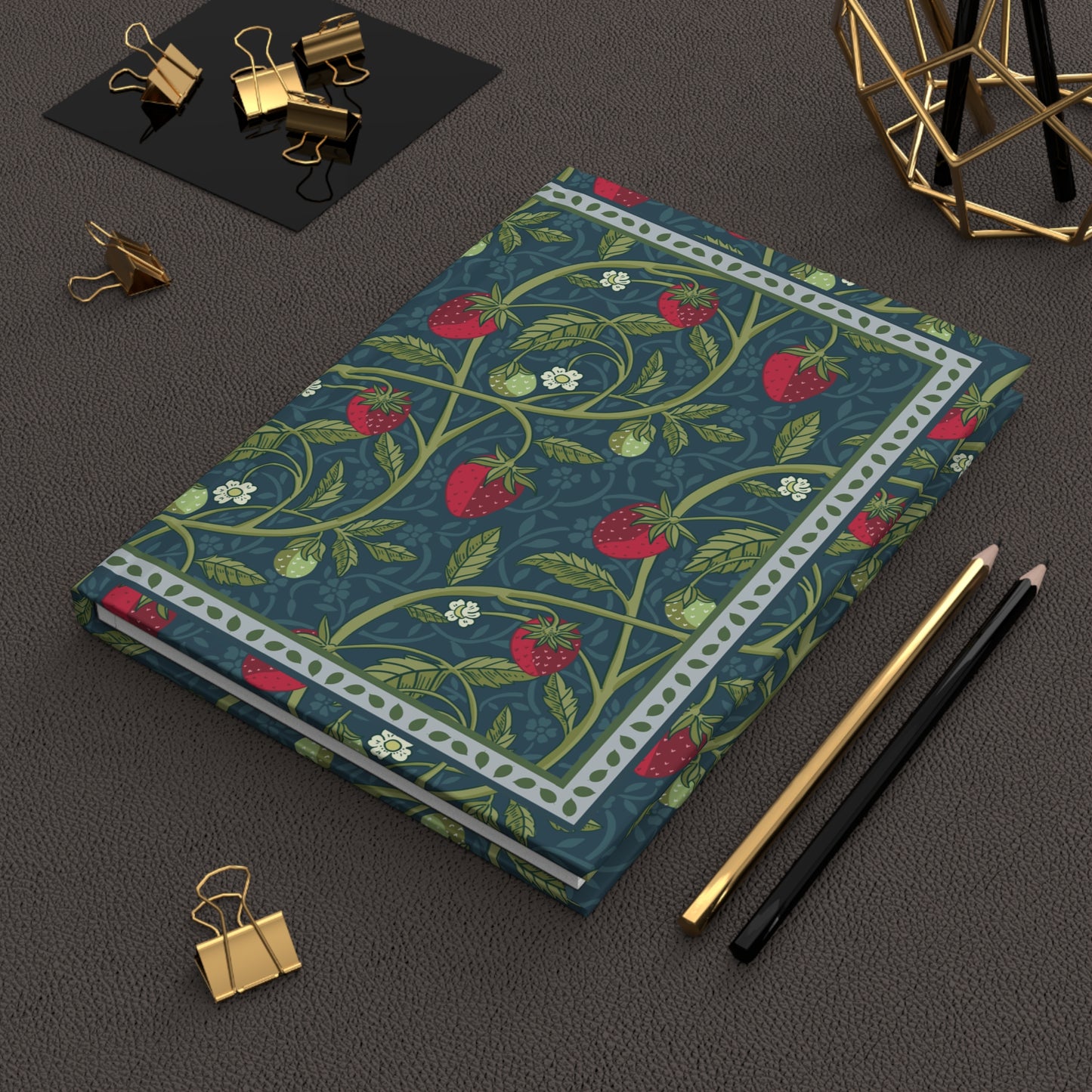 Strawberry Vine Hardcover Journal