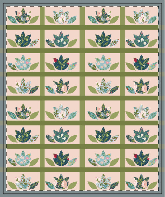 Botanical Bloom Quilted Throw Blanket