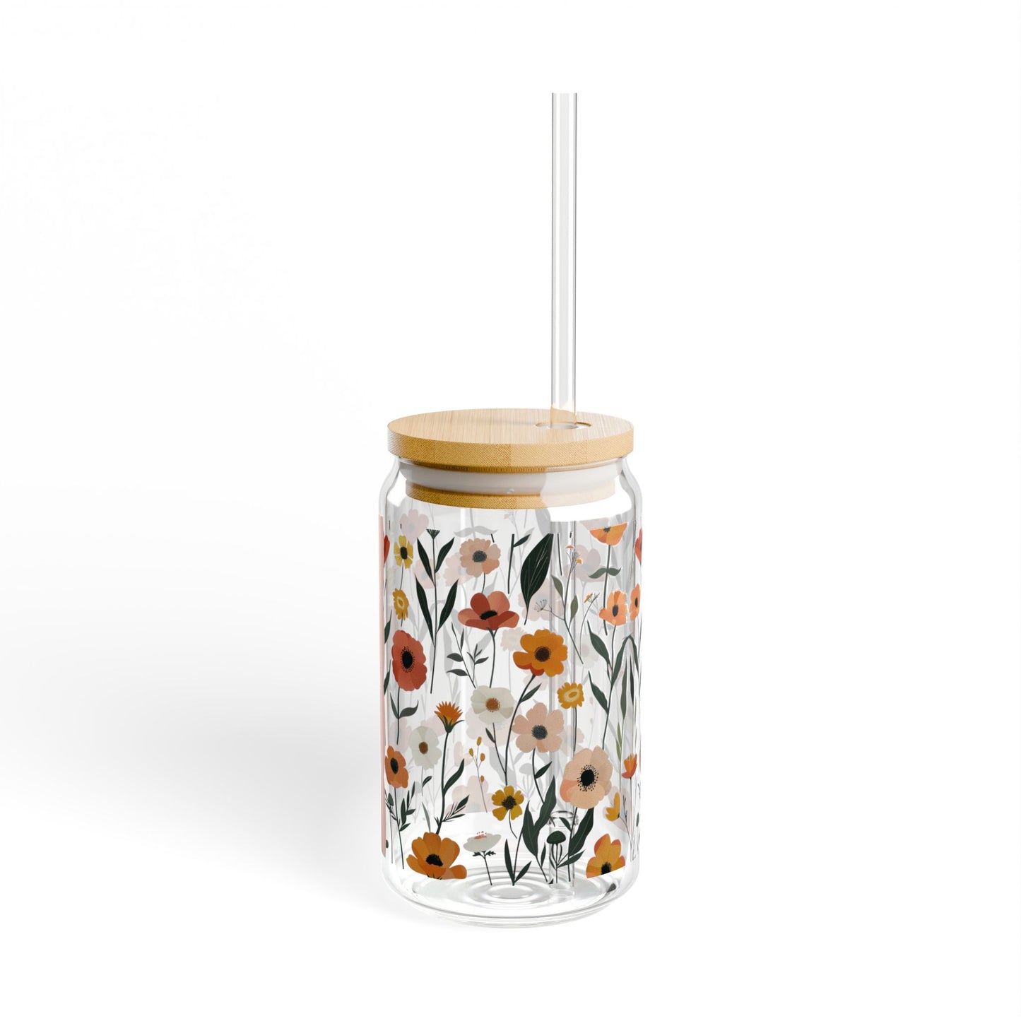 Autumn Bloom Glass Tumbler