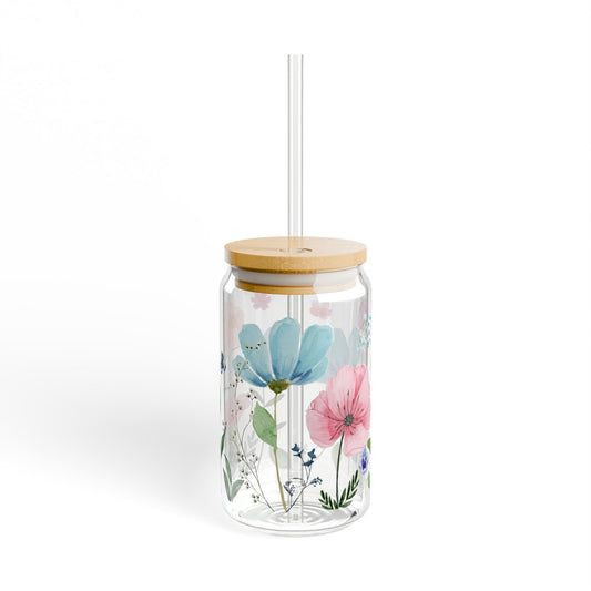 Watercolor Glass Tumbler