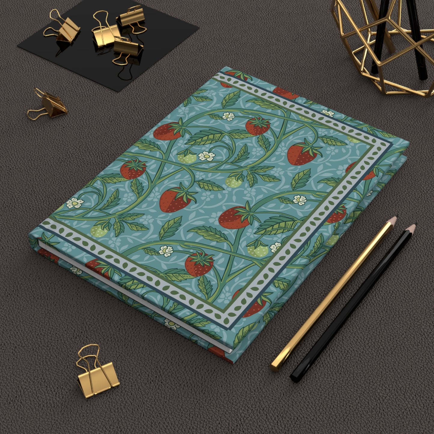 Strawberry Vine Hardcover Journal