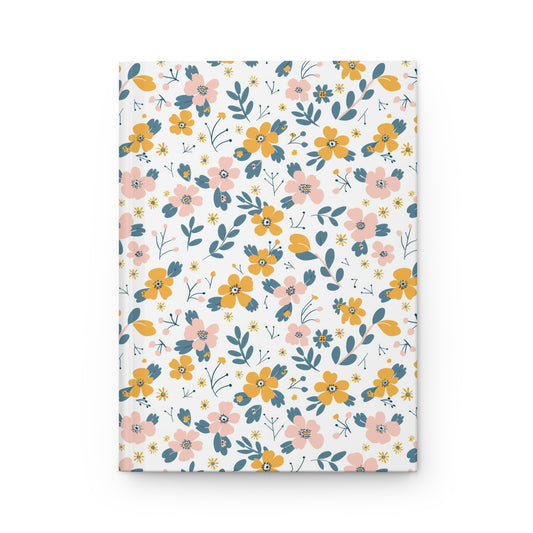 Golden Petals Hardcover Journal