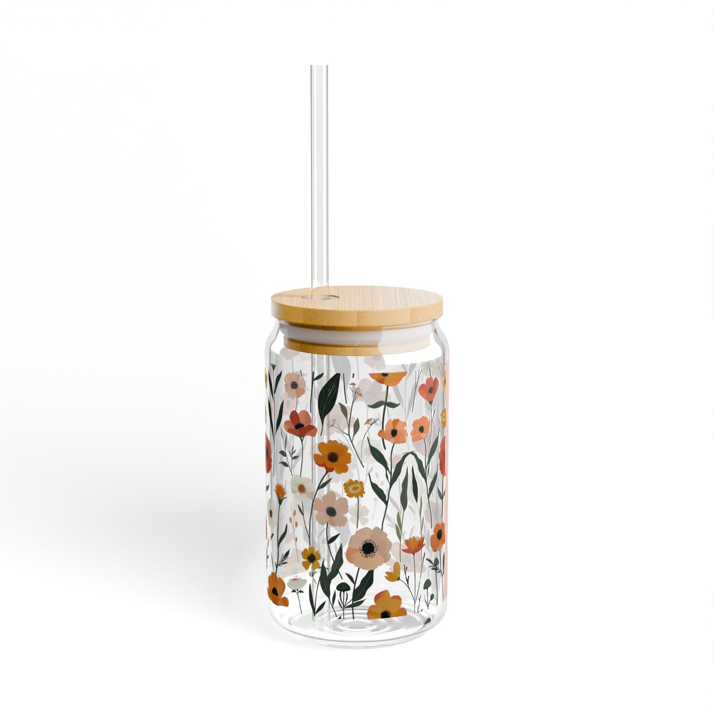 Autumn Bloom Glass Tumbler